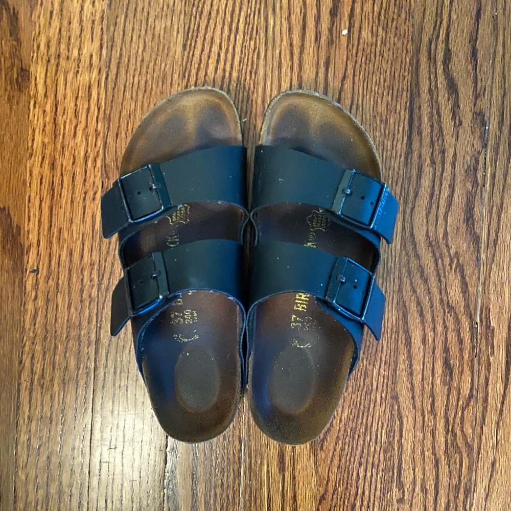 Birkenstock Arizona Black Birko Flor